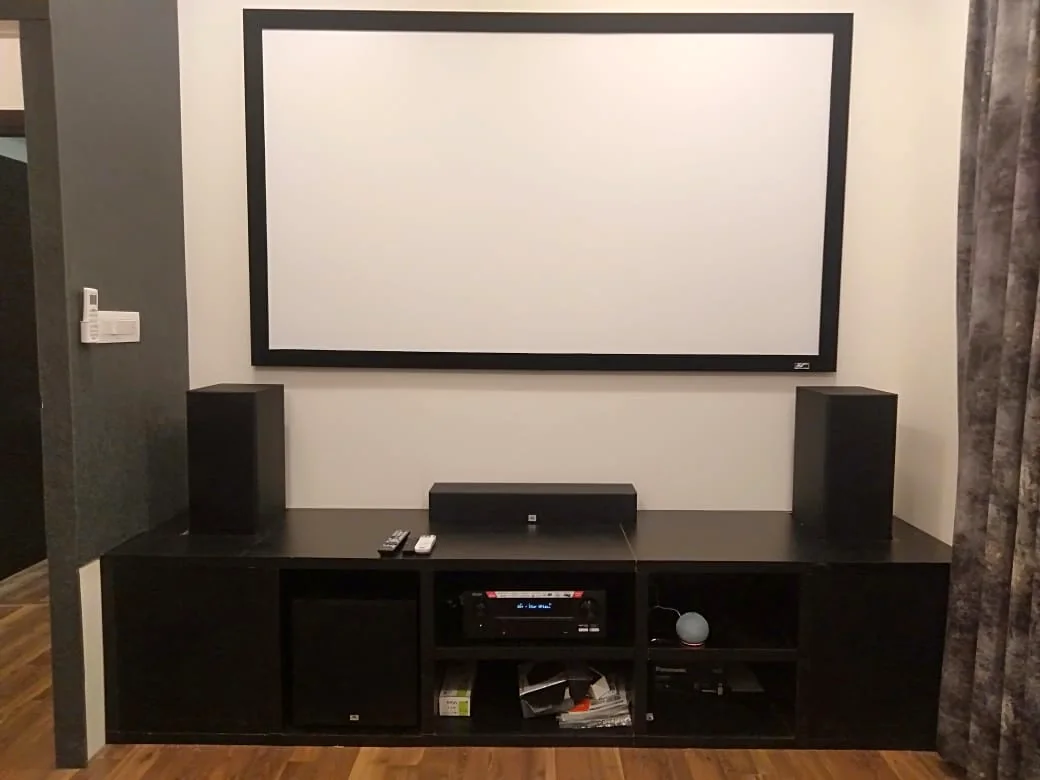 Completed residential home cinema system